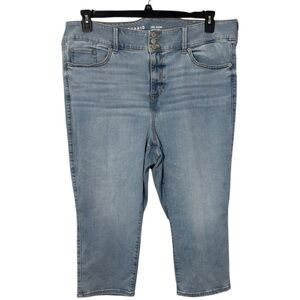 Torrid Soft Jean Blue Crop Jegging 3-Button Light Wash in‎ Size 24  NWT